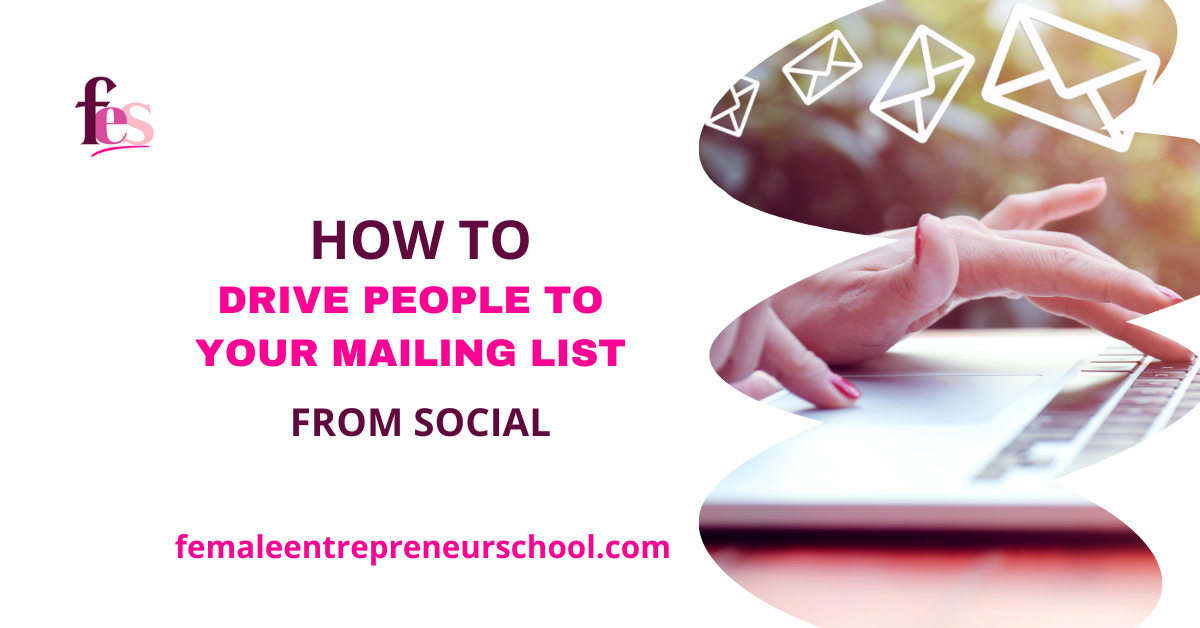 how to drive people to your mailing list from social with image of hand on a keyboard